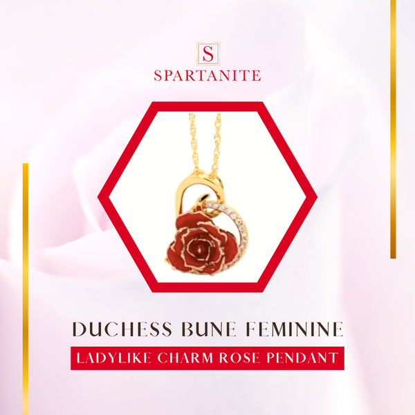 "Duchess Bune Feminine Ladylike Charm Rose Pendant - Embrace the art of being a lady. Radiate grace, elegance, and feminine charm with this elegant pendant."