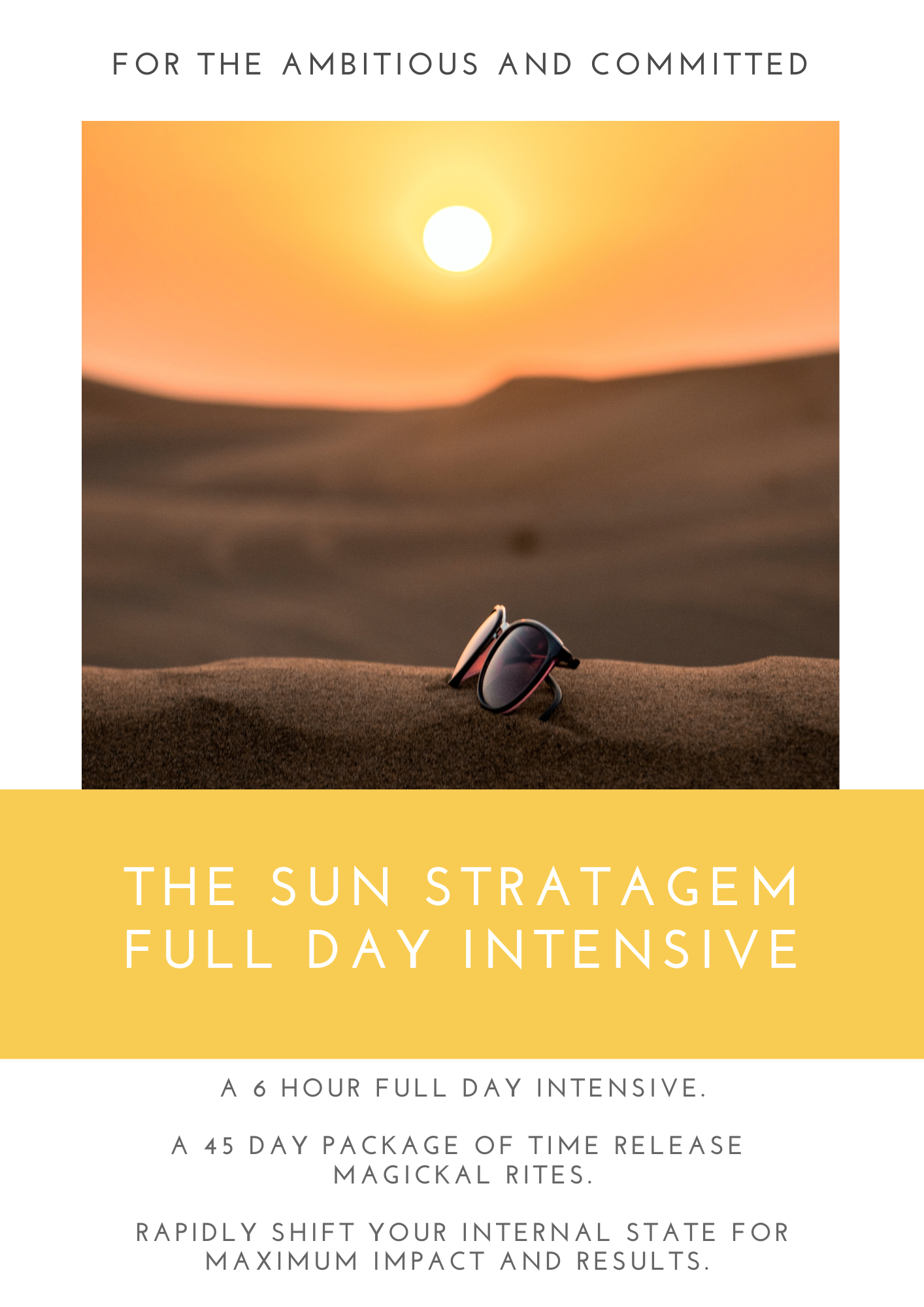 THE SUN STRATAGEM - FULL DAY INTENSIVE