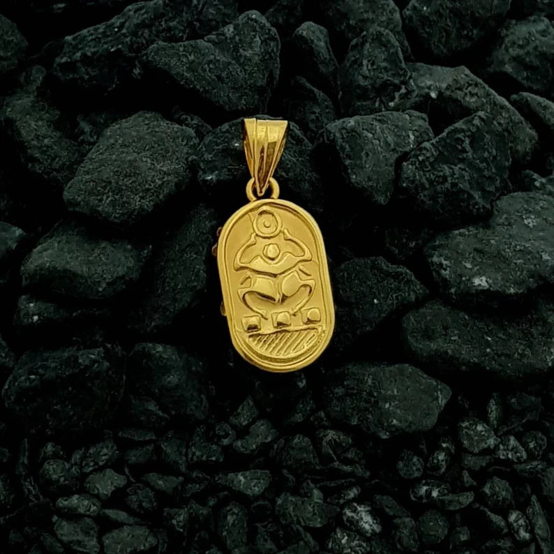 MAISON - Double Sided Scarab 18K Real Gold + Turquoise  - THE SEER